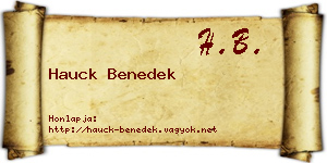Hauck Benedek névjegykártya